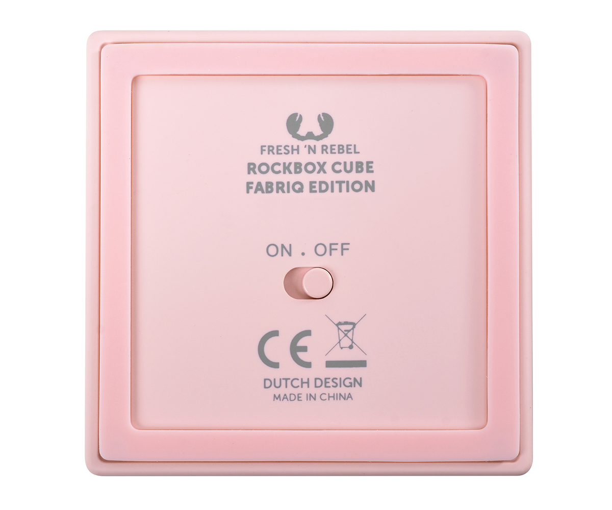 FRESH ‘N REBEL Rockbox Cube Fabriq Edition Bluetooth Lautsprecher, Rosé