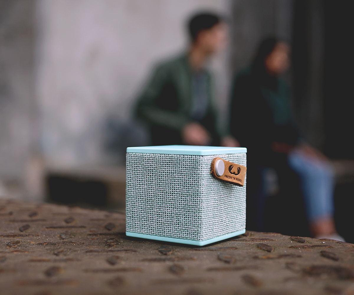 FRESH ‘N REBEL Rockbox Cube Fabriq Edition Bluetooth Lautsprecher, Mintgrün
