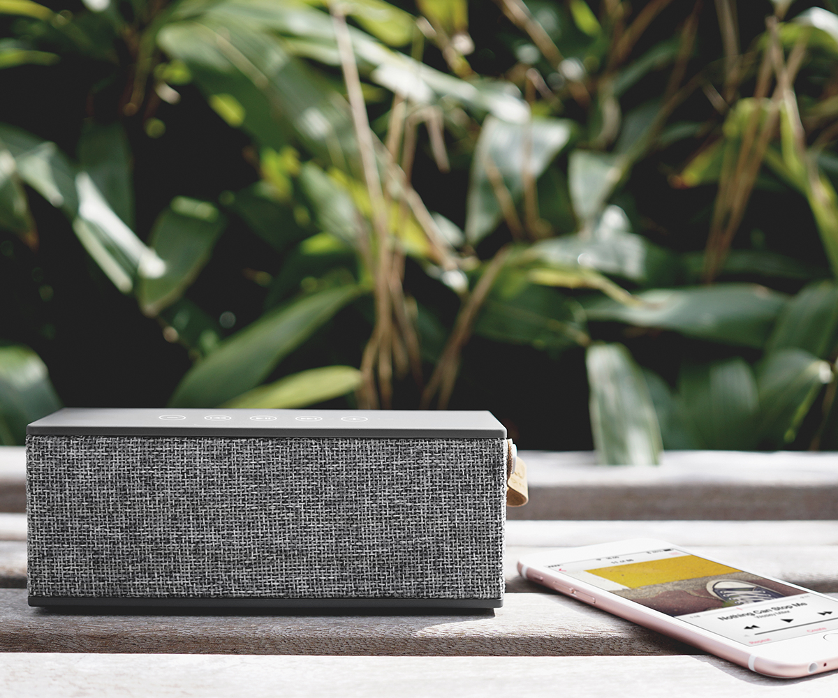 FRESH ‘N REBEL Rockbox Brick Fabriq Edition Bluetooth Lautsprecher, Grau