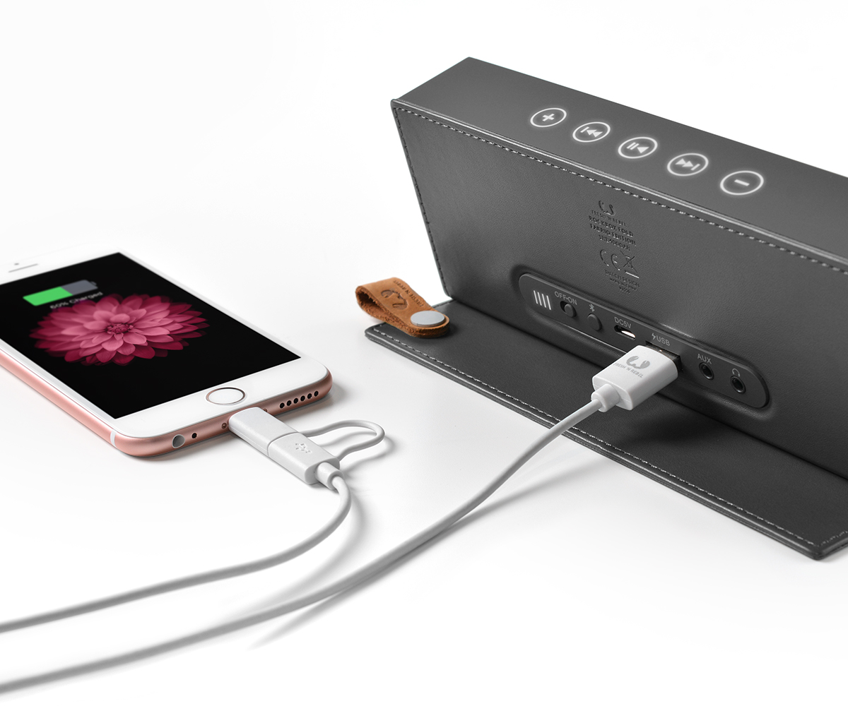FRESH ‘N REBEL Rockbox Fold Fabriq Edition Bluetooth Lautsprecher, Grau