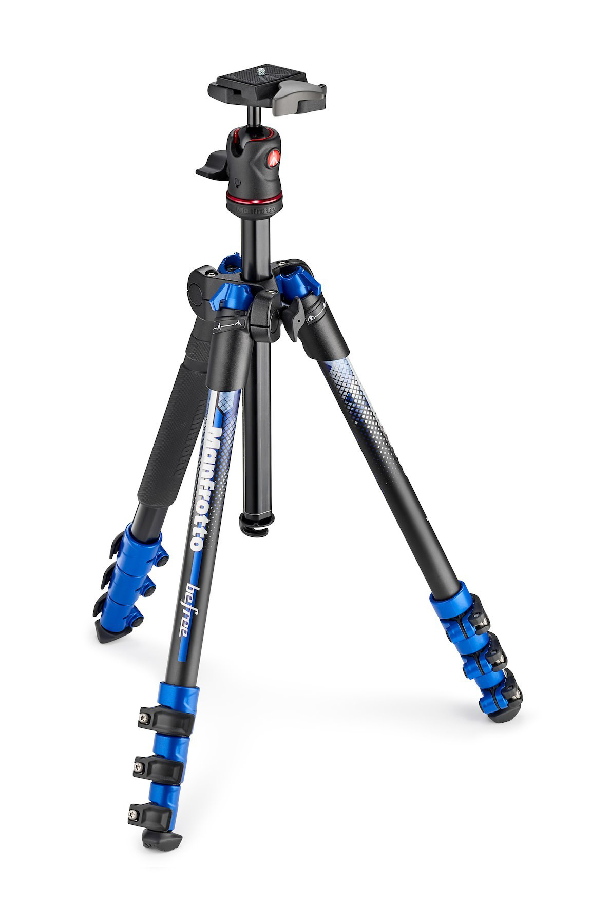 MANFROTTO MKBFRA4BL-BH Befree Reisetativ Stativ, Blau, Höhe offen bis 1440 mm