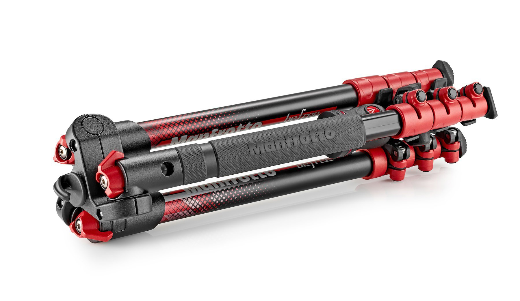 MANFROTTO MKBFRA4RD-BH Befree Dreibein Stativ, Rot, Höhe offen bis 1440 mm