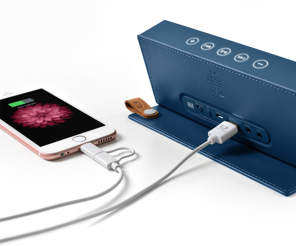 FRESH ‘N REBEL Rockbox Fold Fabriq Edition Bluetooth Lautsprecher, Blau