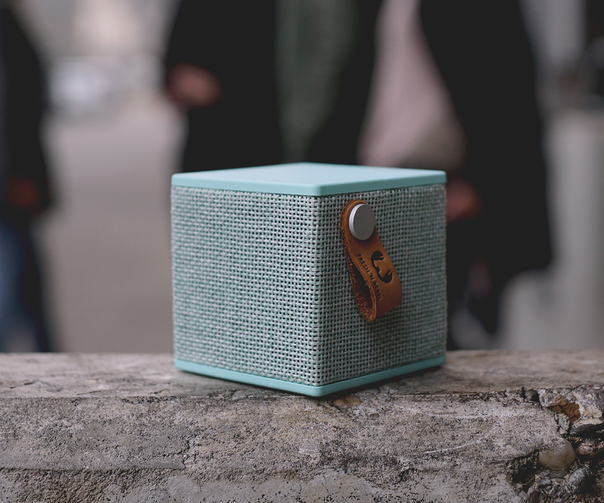FRESH ‘N REBEL Rockbox Cube Fabriq Edition Bluetooth Lautsprecher, Mintgrün
