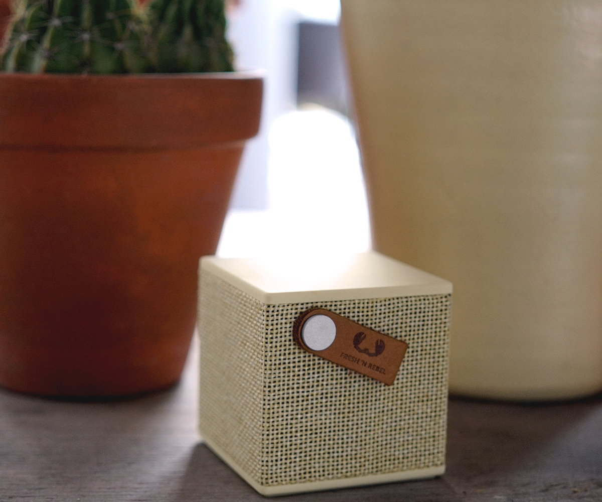 FRESH ‘N REBEL Rockbox Cube Fabriq Edition Bluetooth Lautsprecher, Gelb