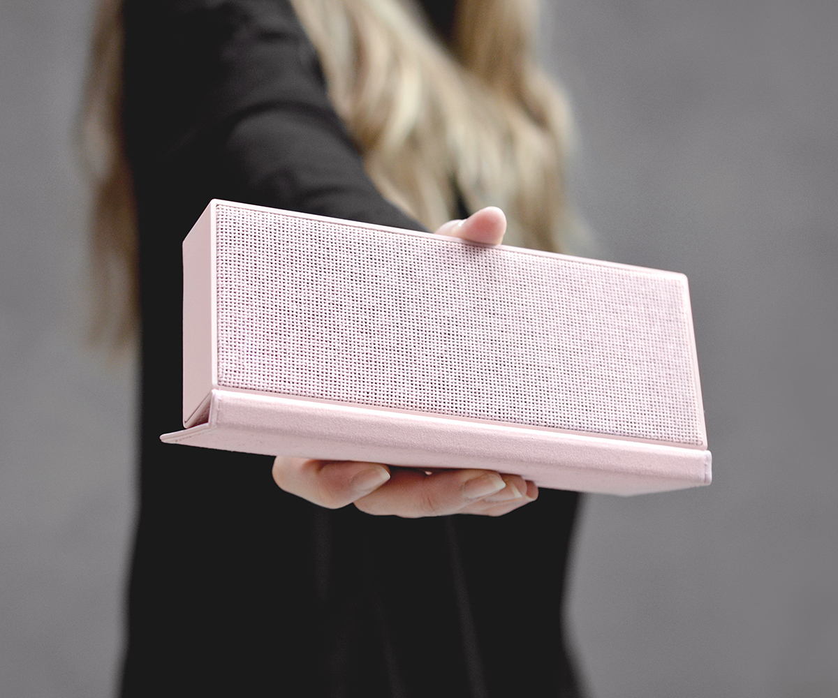 FRESH ‘N REBEL Rockbox Fold Fabriq Edition Bluetooth Lautsprecher, Rosé