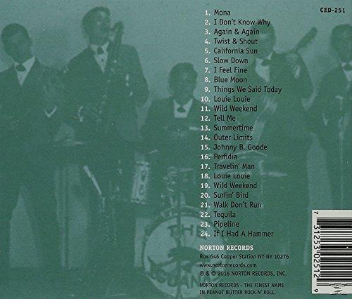 CD-Cover mit einer Band, die auftritt, mit Songtiteln rechts. Ein Barcode und das Norton Records-Logo sind vorhanden.