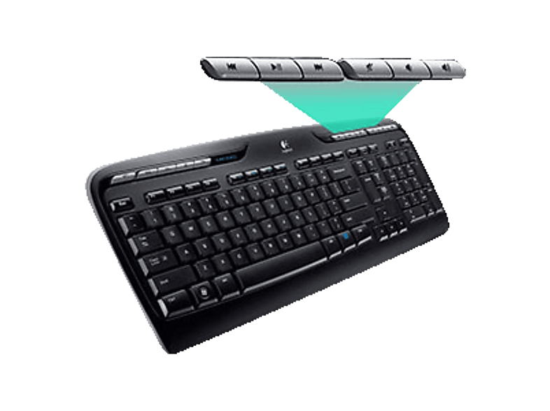 LOGITECH MK330 Kabelloses Tastatur-Maus-Set, DEU (Qwertz), Schwarz; Kabelloses Tastatur-Maus Set — Foto 3 von 5