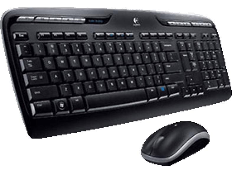 LOGITECH MK330 Kabelloses Tastatur-Maus-Set, DEU (Qwertz), Schwarz; Kabelloses Tastatur-Maus Set