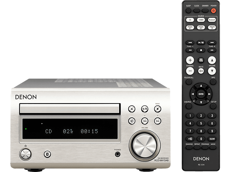 DENON CDReceiver RCDM41DAB, silber online kaufen MediaMarkt