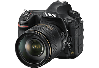 NIKON D850 Kit Spiegelreflexkamera, , , 24-120 mm Objektiv (AF-S, ED, VC), Touchscreen Display, WLAN, Schwarz