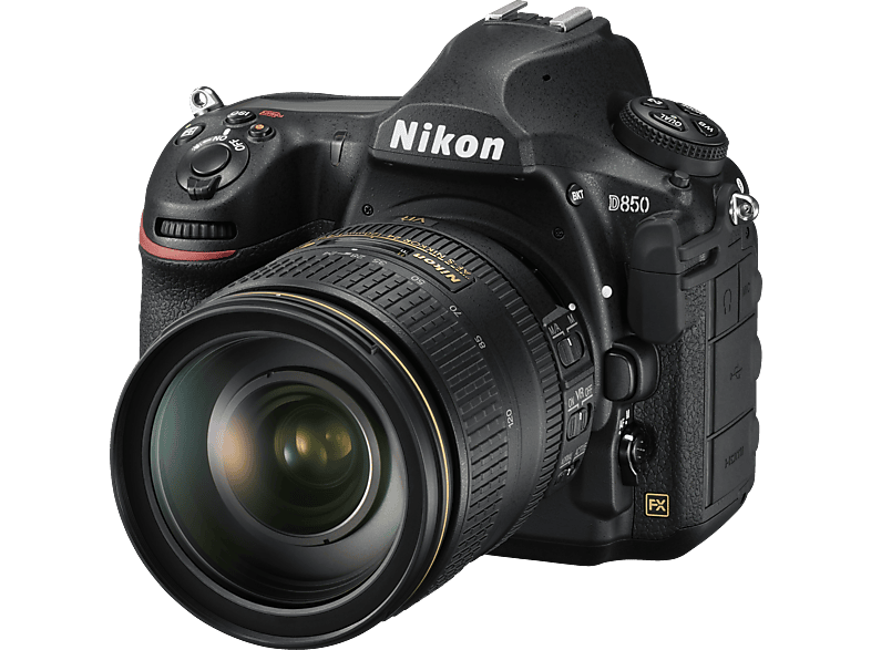 Spiegelreflexkamera, Objektiv 45,7 NIKON Schwarz Touchscreen Megapixel, Display, 24-120 VC), Kit ED, D850 WLAN, (AF-S, mm