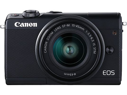 CANON EOS M100 + 15-45mm en 55-200mm Zwart