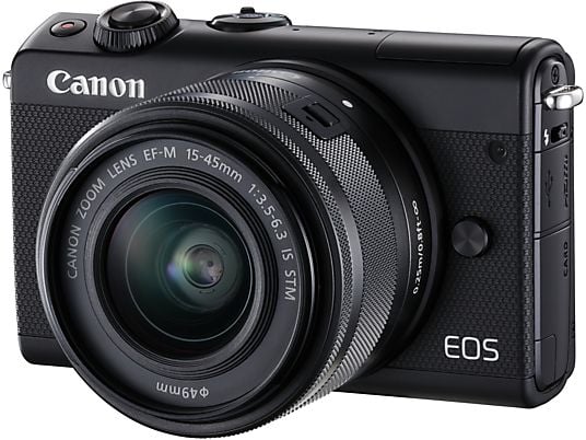 CANON EOS M100 + 15-45mm en 55-200mm Zwart