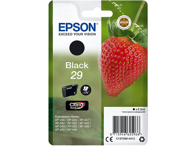 EPSON Inktpatroon 29 Zwart (C13T29814022)