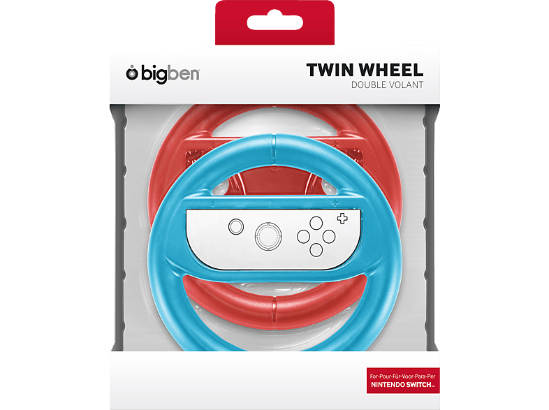 Nintendo SWITCH Lenkrad, Switch Wheel Pack, Duo Rot/Blau BIGBEN