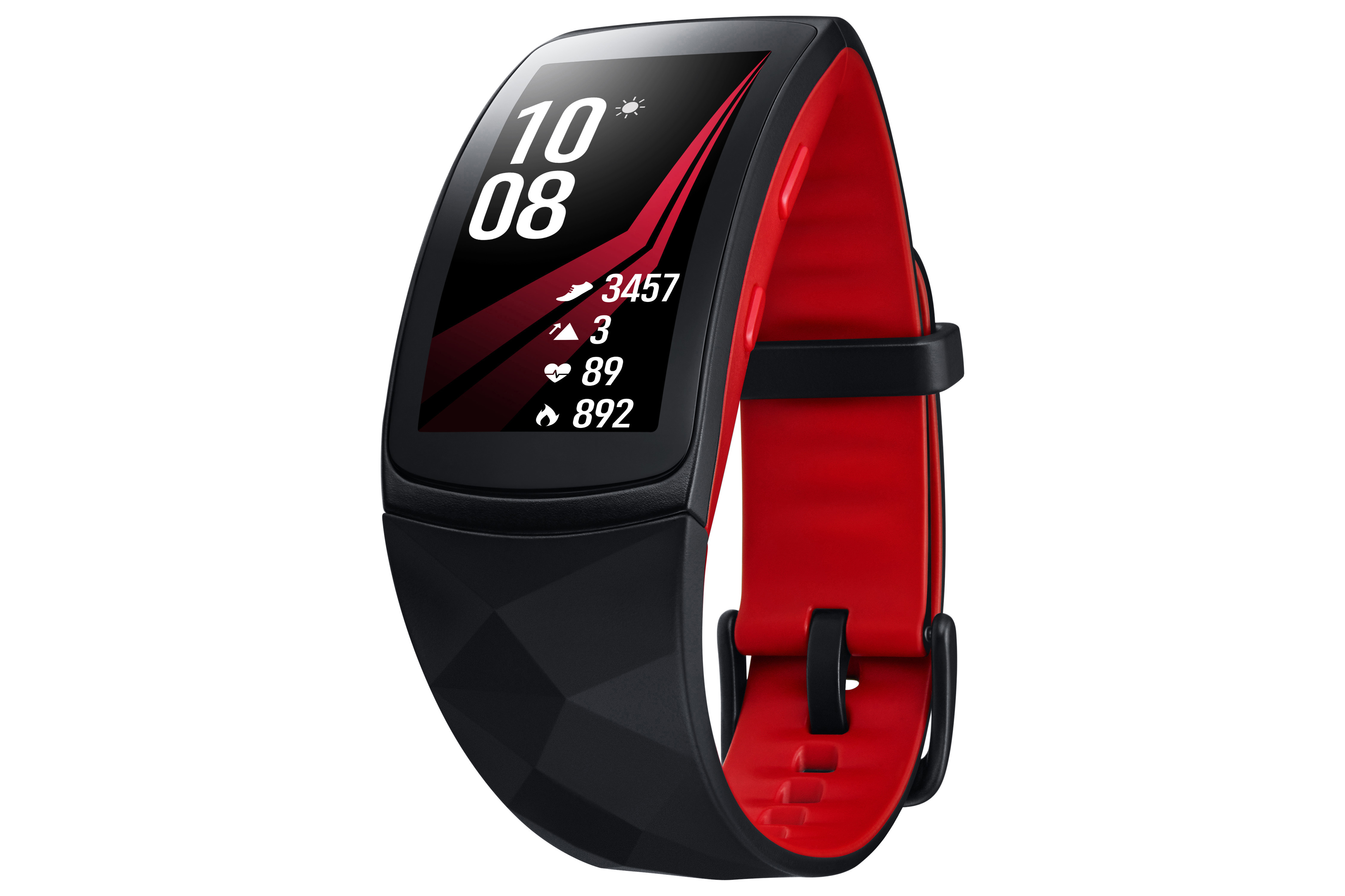 SAMSUNG Gear Fit 2 Pro Fitness Armband Silikon, S, Rot
