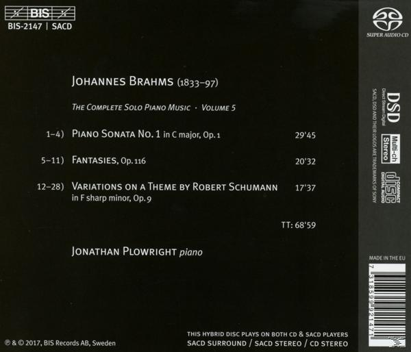 Jonathan Plowright - Sämtliche Klavierwerke vol.5  - (SACD Hybrid)