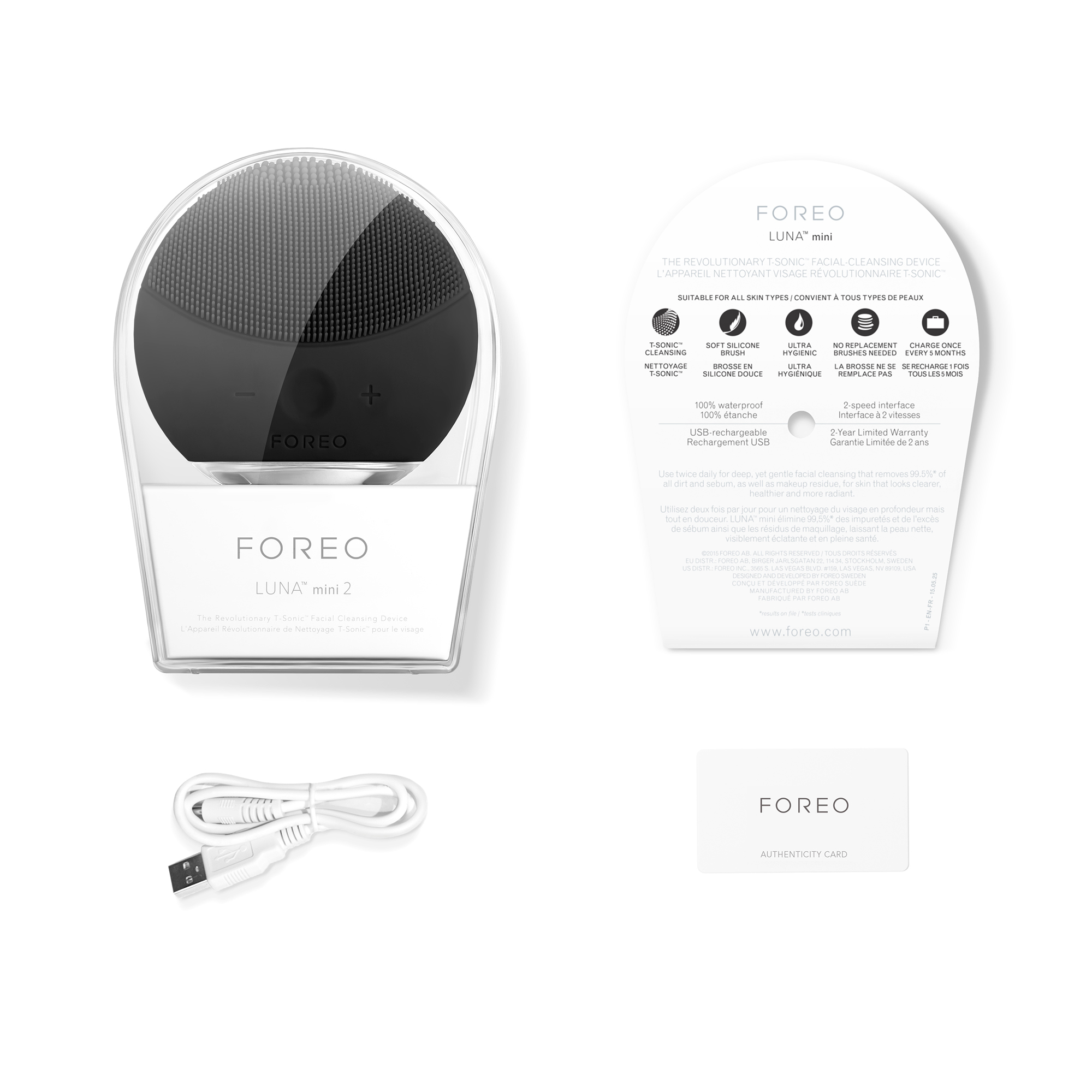 FOREO F 6262 Luna Mini 2 Gesichtsreinigungsbürste Dunkelblau