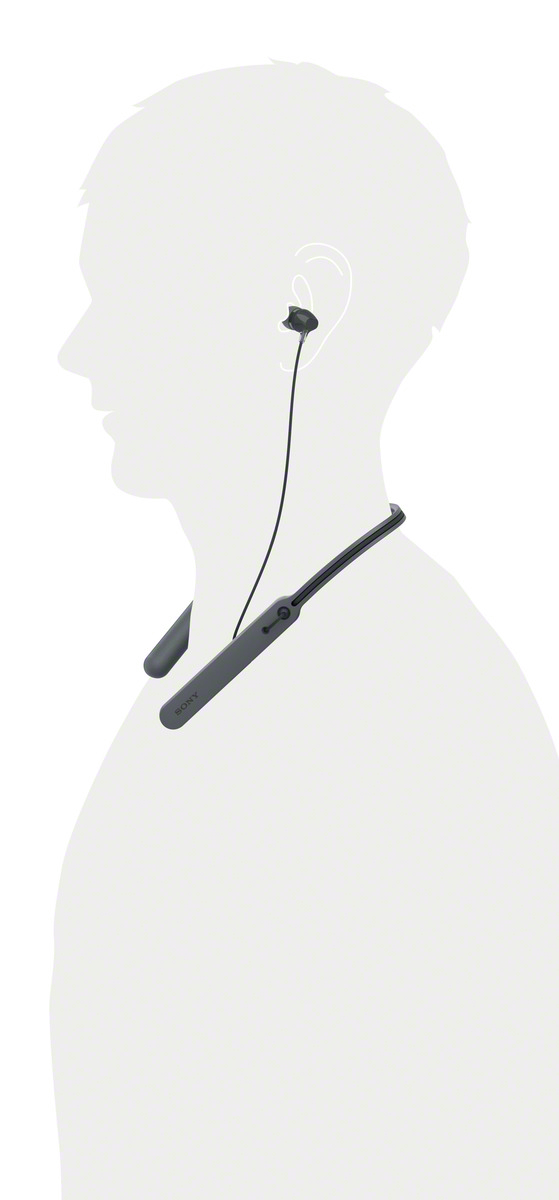 SONY WI-C 400, Neckband Kopfhörer Bluetooth Schwarz