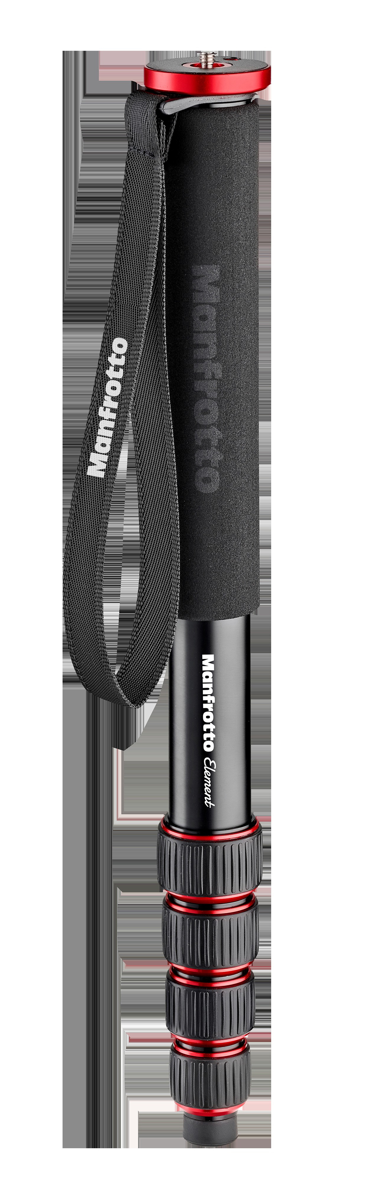 MANFROTTO MMELEA5 Einbein Stativ Stativ, Rot/Schwarz, Höhe offen bis 1500 mm