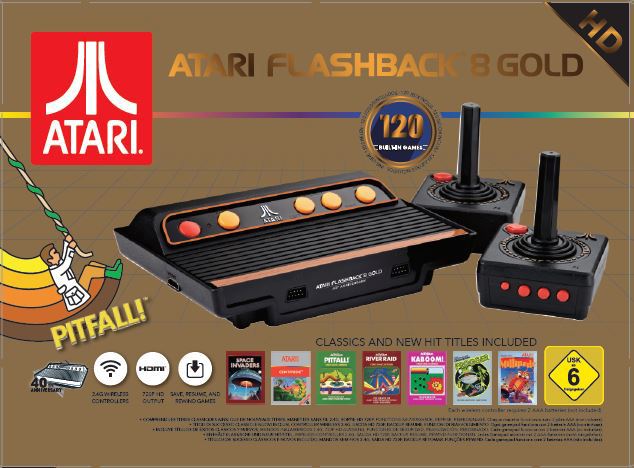 ATGAMES AT399503 ATARI Classic Game Konsole 8 HD