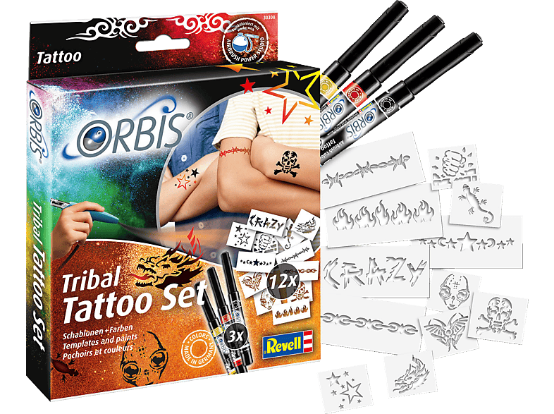 ORBIS Tribal Tattoo Set Tattoo Set Gelb/Rot/Schwarz MediaMarkt