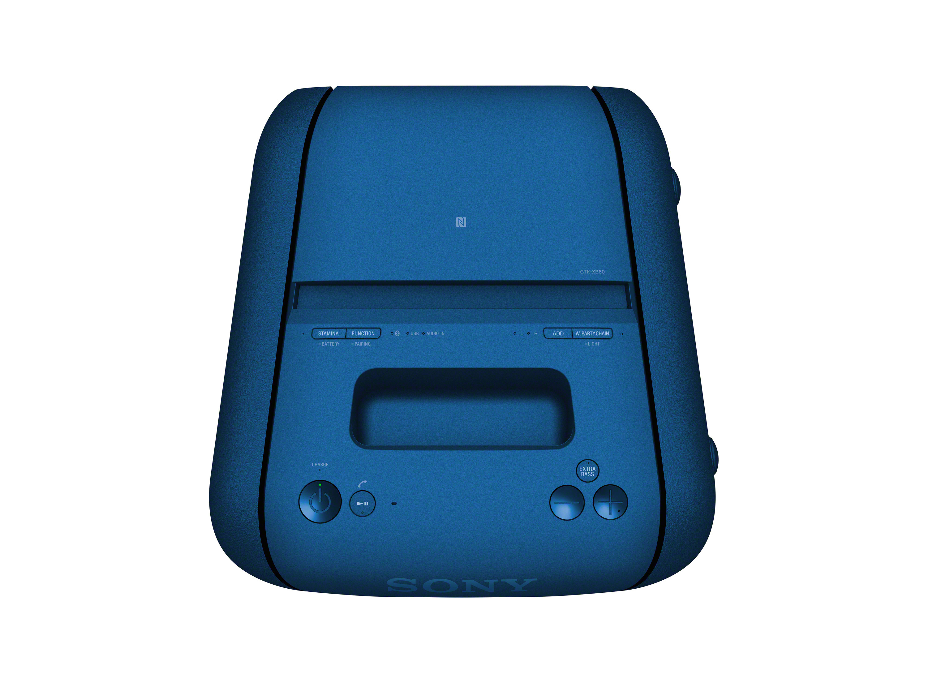 SONY Chain Blau GTK-XB60 Party Lautsprecher, Wireless Bluetooth