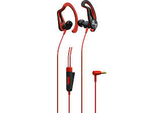 PIONEER SE-E5T - Écouteurs avec crochets auriculaires  (In-ear, Rouge)