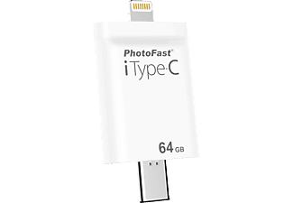 PHOTOFAST iType-C - USB-Speichererweiterung  (64 GB, Weiss)