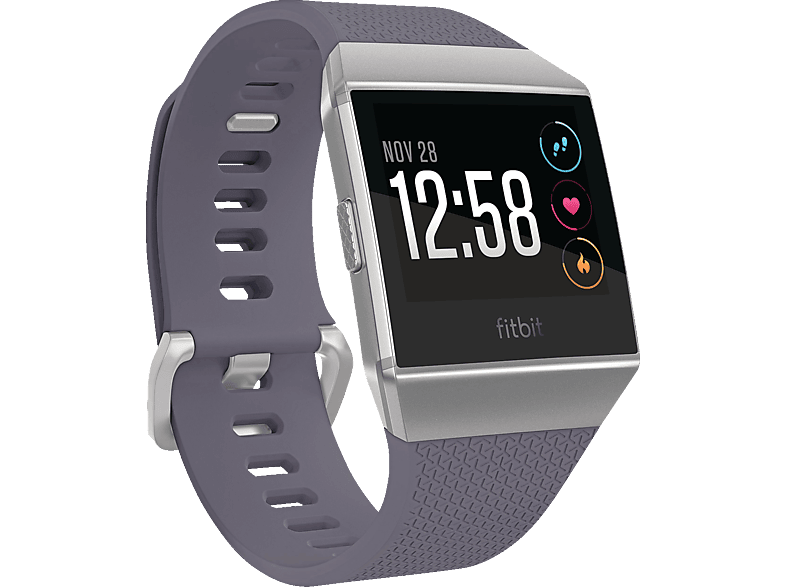 FITBIT Ionic Fitness-Smartwatch Aluminium Elastomer, S/L, Blue-Gray/White