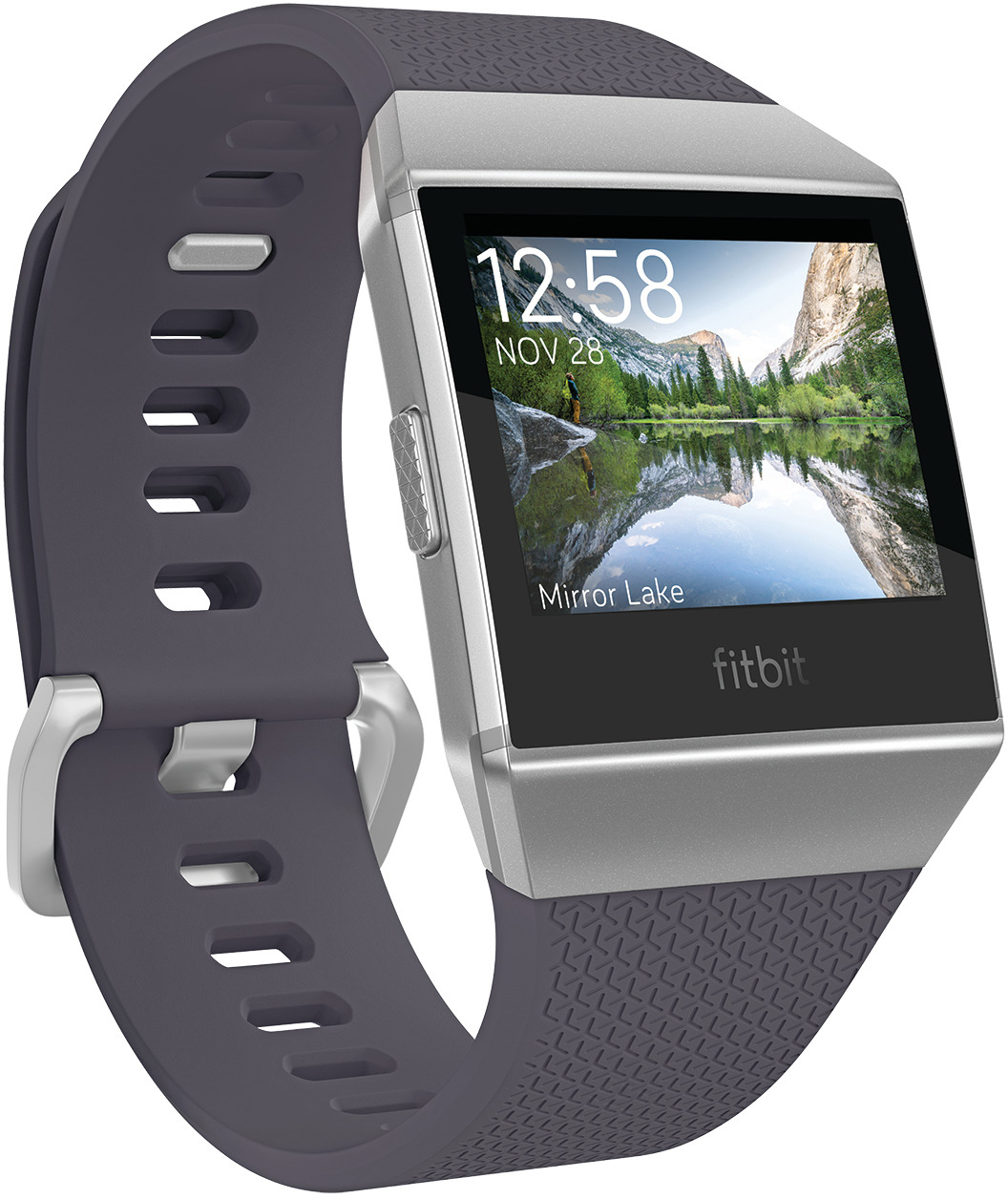 FITBIT Ionic Fitness-Smartwatch Aluminium Elastomer, S/L, Blue-Gray/White