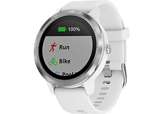 GARMIN vívoactive® 3 - Montre intelligente (127-204 mm, silicone, Blanc/Argent)