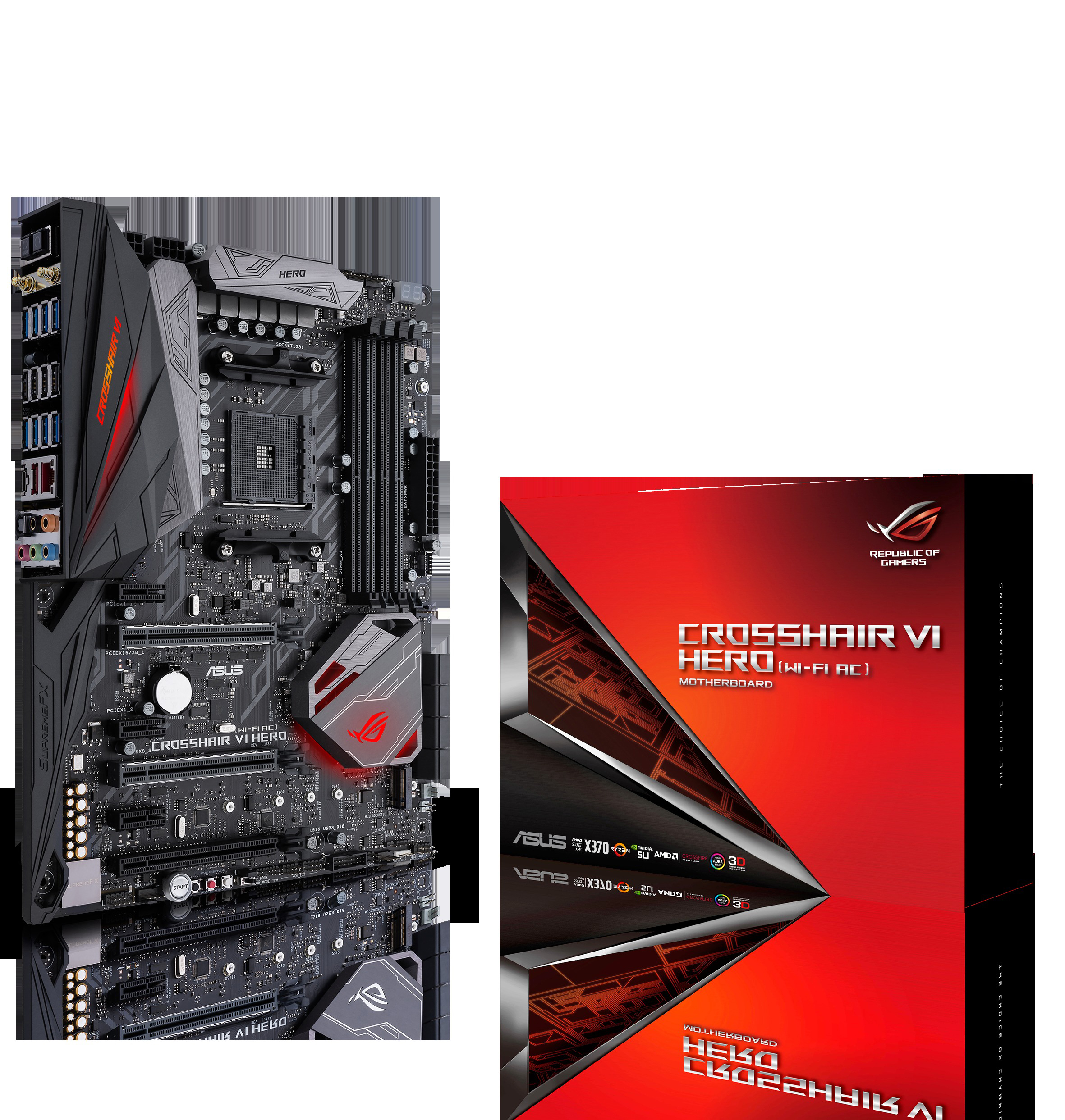 ASUS ROG Crosshair VI Hero Mainboard Schwarz