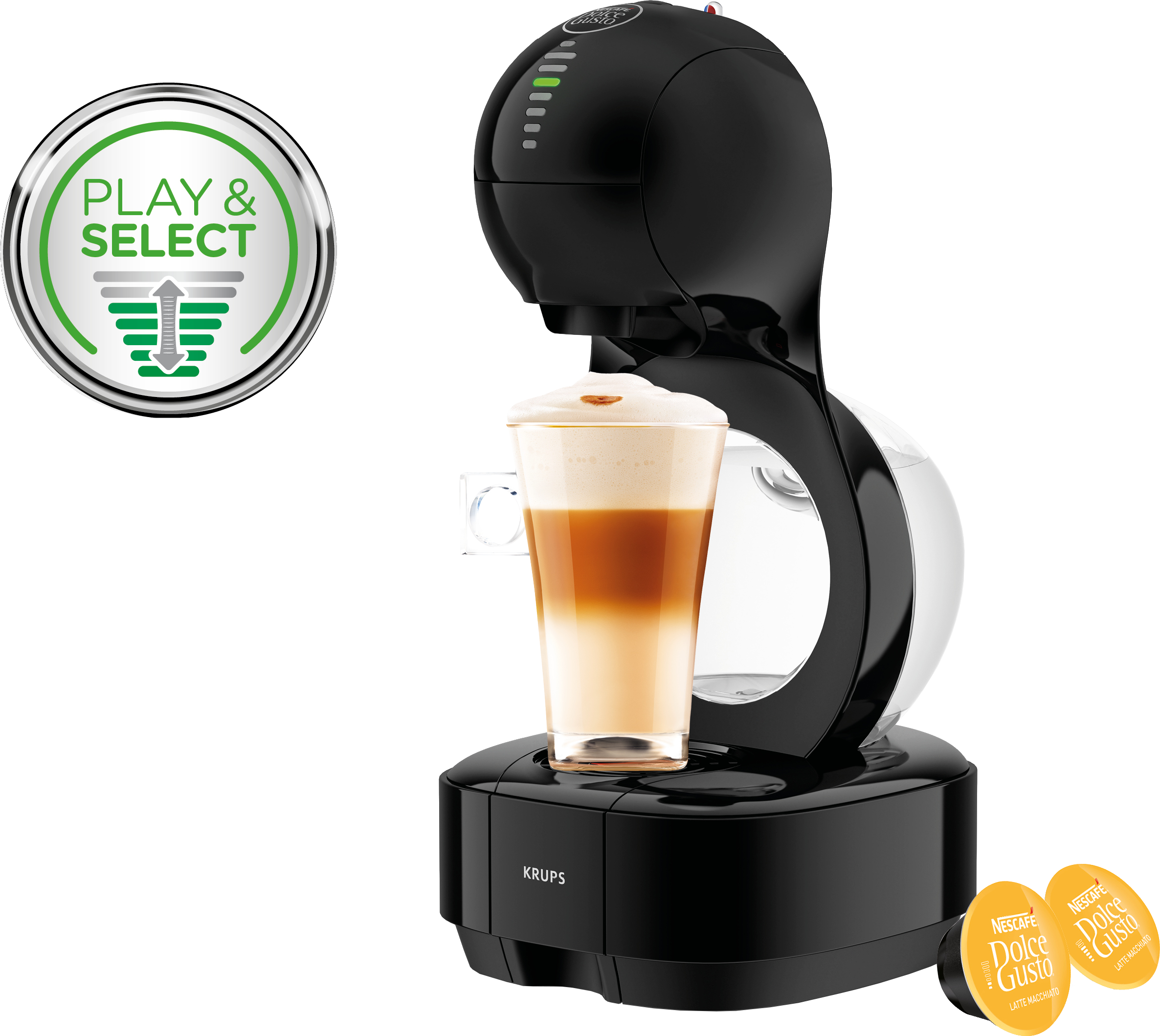 KRUPS Dolce Gusto-Maschine Lumio Schwarz KP 1308 Kapselmaschine Schwarz