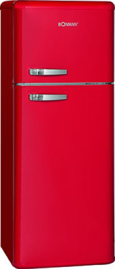 BOMANN DTR353 Kühlgefrierkombination (E, 208 l, 1440 mm hoch, Rot)