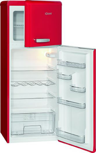 BOMANN DTR353 Kühlgefrierkombination (E, 208 l, 1440 mm hoch, Rot)