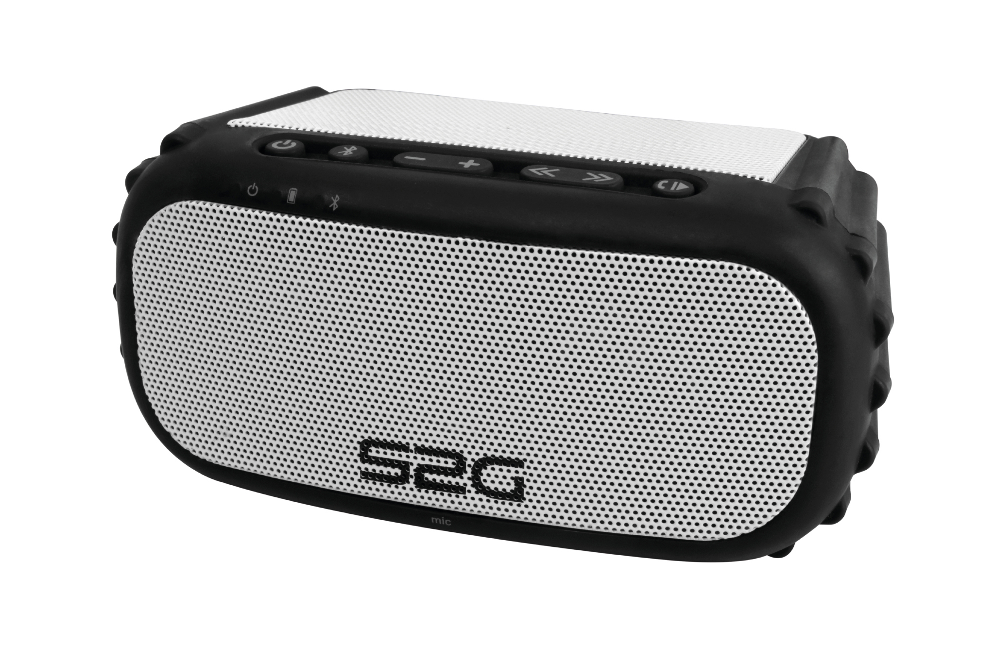 SOUND2GO Soundbloq Bluetooth Lautsprecher, Schwarz/Weiß, Wasserfest
