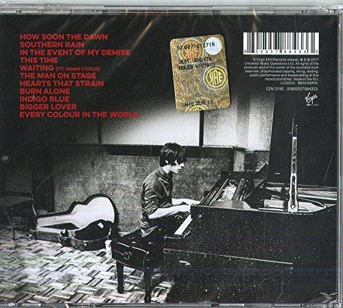 Achterkant van de cd-hoes. Toont tracklist, man die piano speelt.