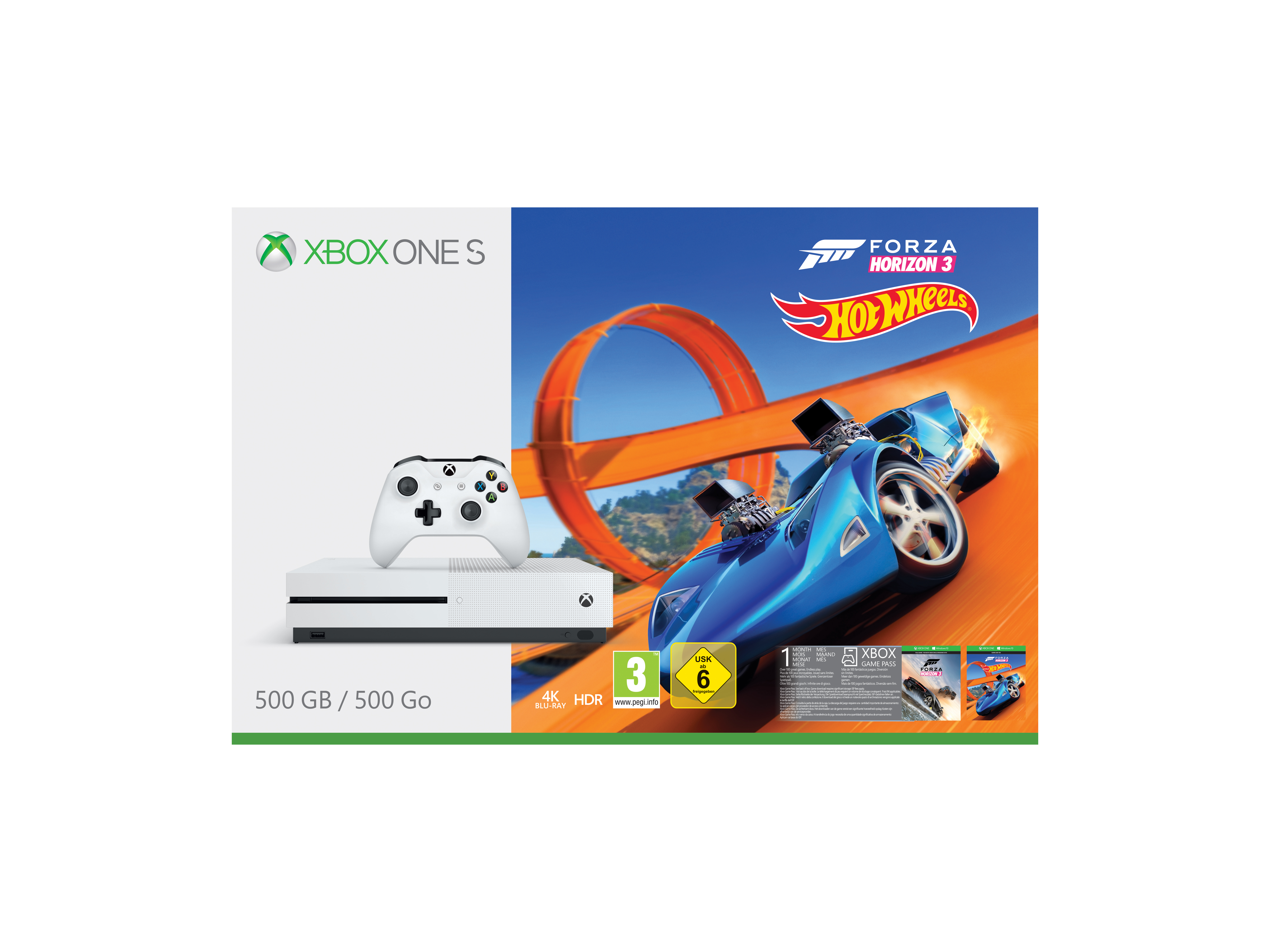 MICROSOFT Xbox One S 500GB Konsole - Forza Horizon 3 + Hot Wheels Bundle