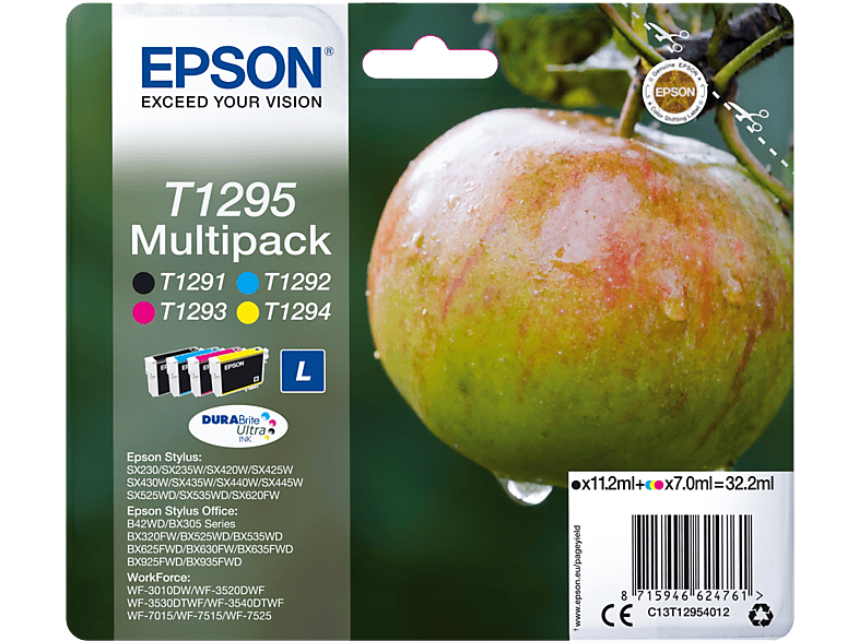 Epson Inktpatronen T1295 Zwart - Cyaan Magenta Geel (c13t12954022)