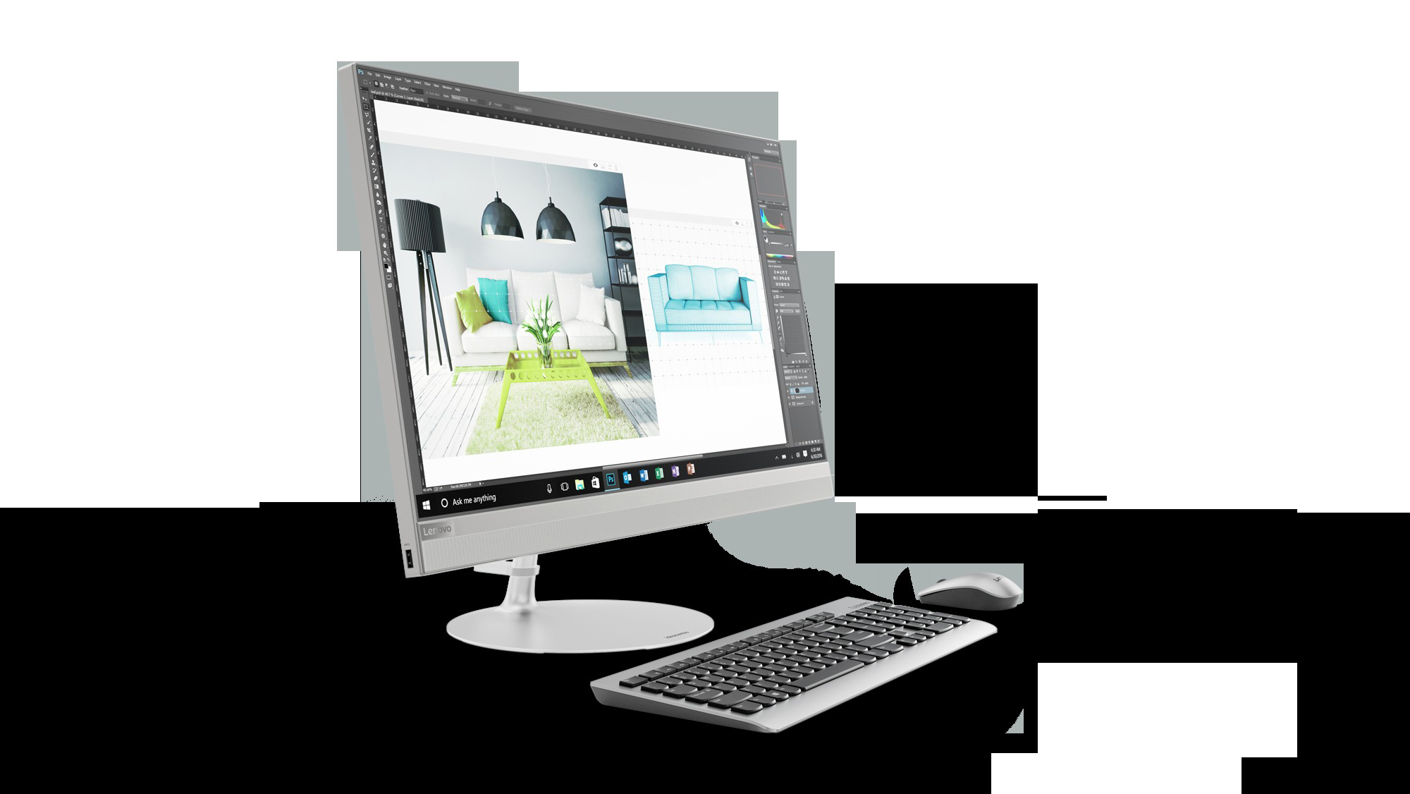 LENOVO IdeaCentre AIO 520 - Core™ i5 i5-7400T - 8 GB - 1 TB - Intel® HD 630 - Windows 10
