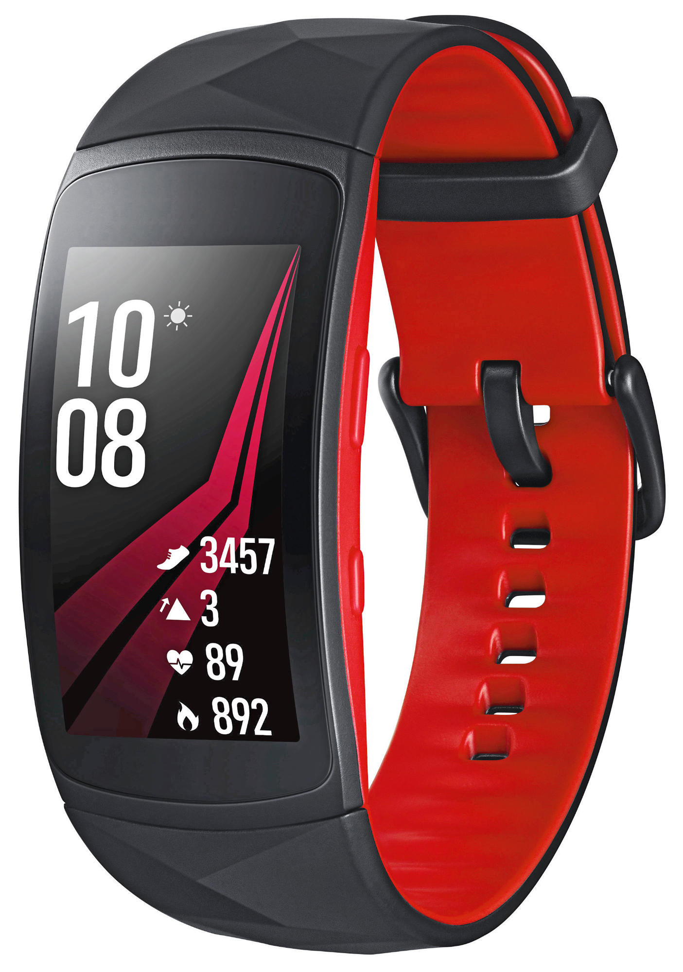 SAMSUNG Gear Fit 2 Pro Fitness Armband Silikon, S, Rot