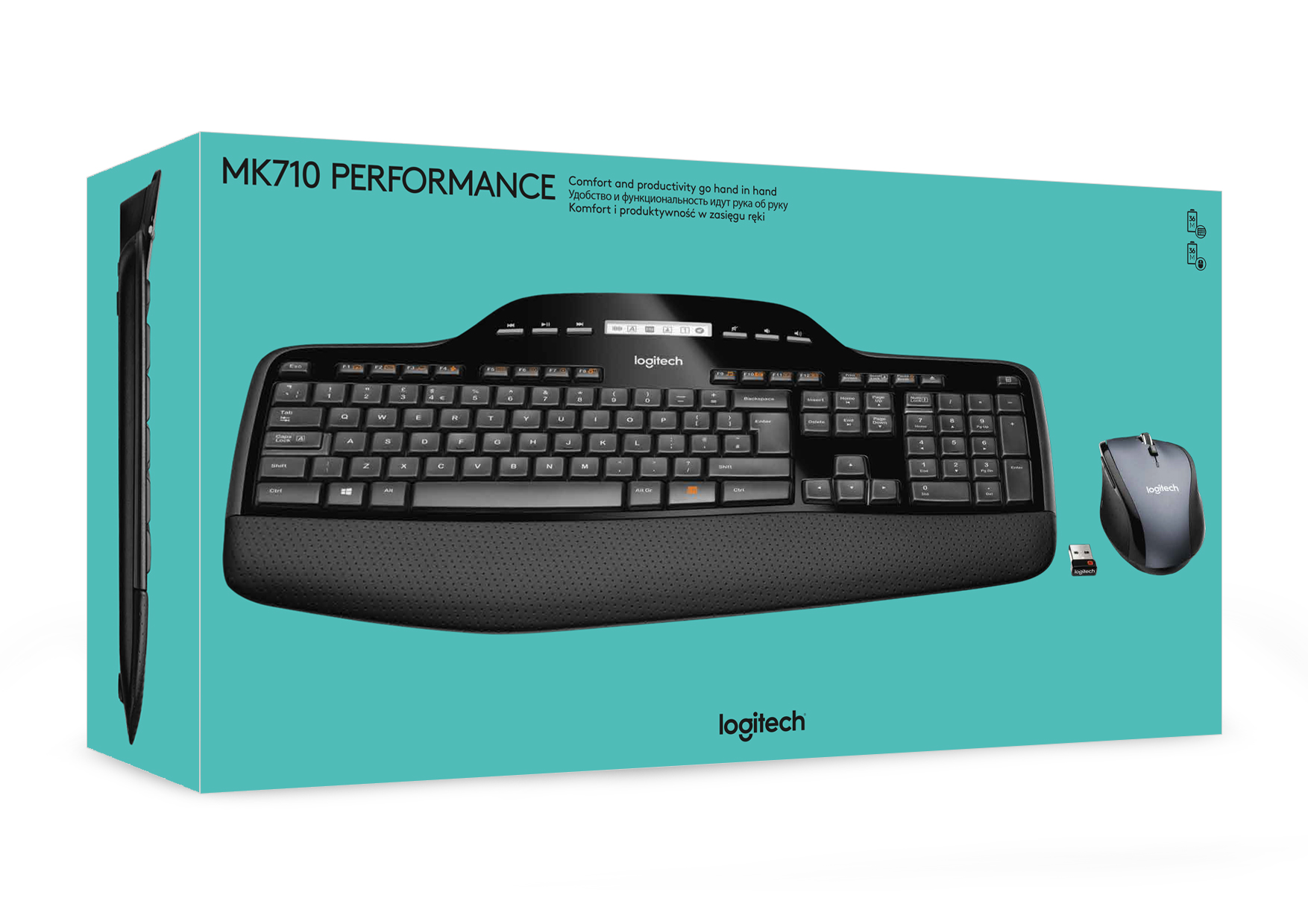 LOGITECH Wireless Desktop MK710 - Combinaison clavier et souris (Noir)
