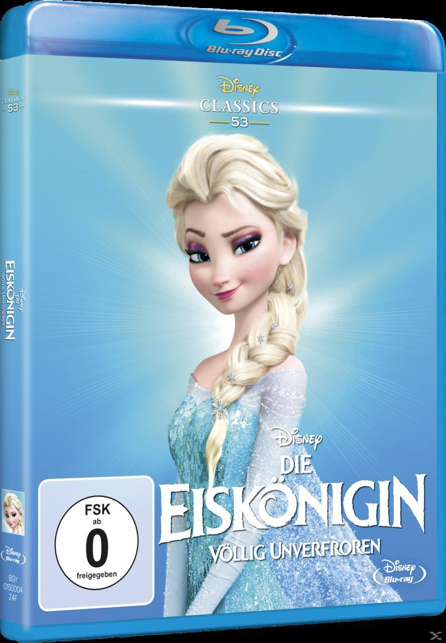 Blu-ray Disc von 'Frozen' auf Deutsch mit Elsa auf dem Cover.
