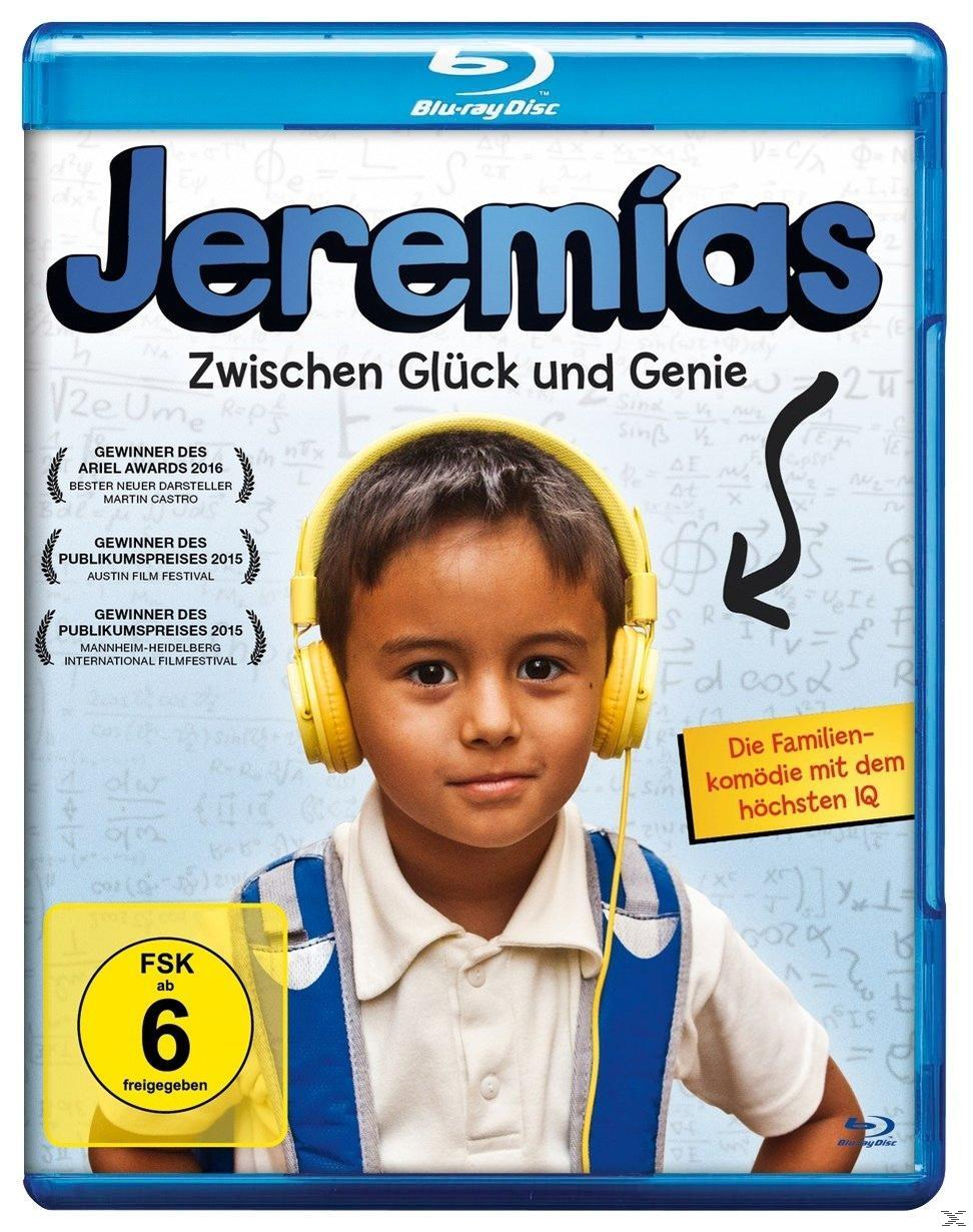 Blu-ray-Disc-Cover: Junge mit Kopfhörern, Titel 'Jeremias', blauer Hintergrund mit Matheformeln.
