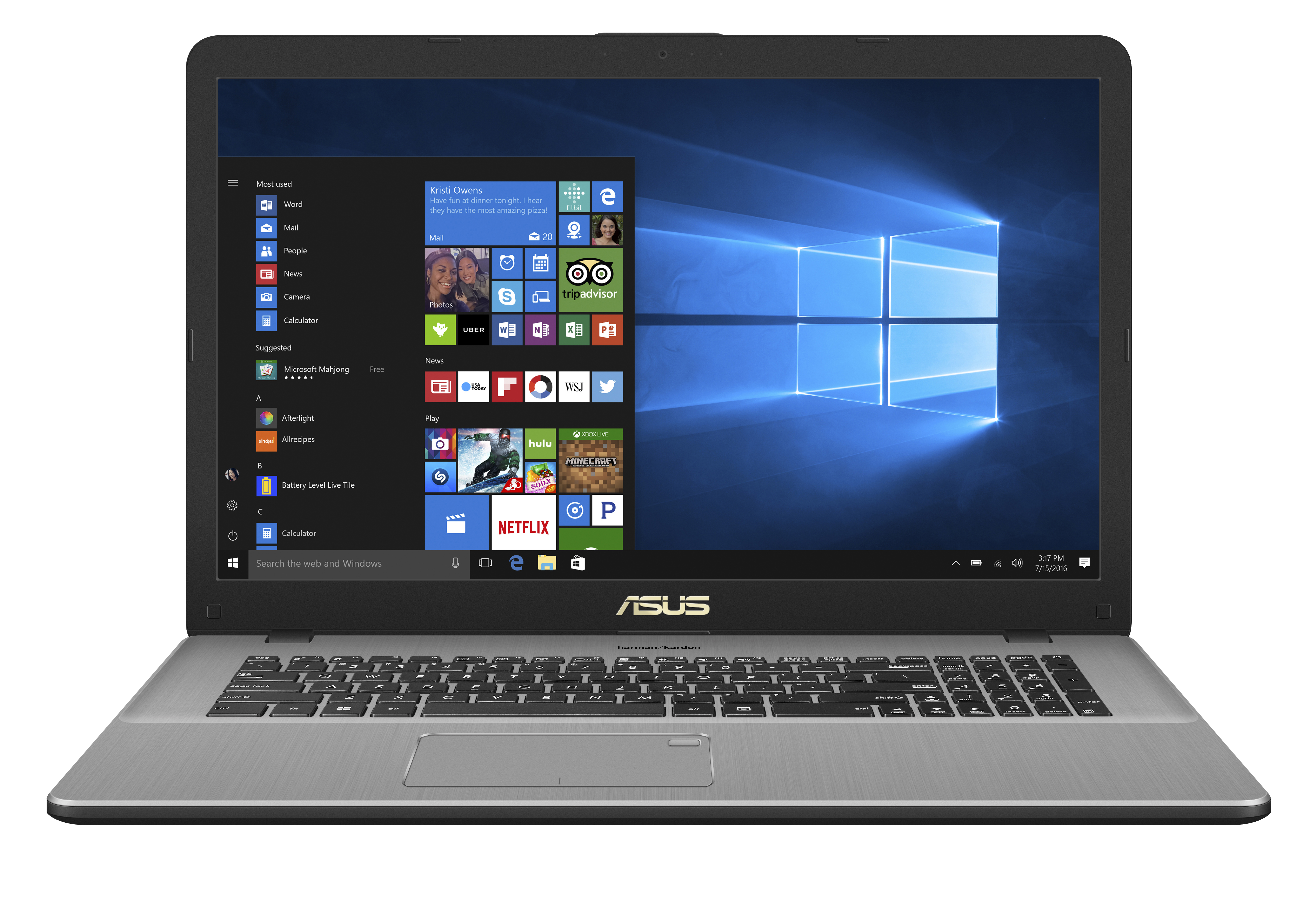 ASUS VivoBook N705UD-GC005T - 17,3 Zoll - Intel® Core™ i7 i7-7500U - 16 GB - 1 TB - NVIDIA GeForce® GTX 1050 - Windows 10 (64 Bit)