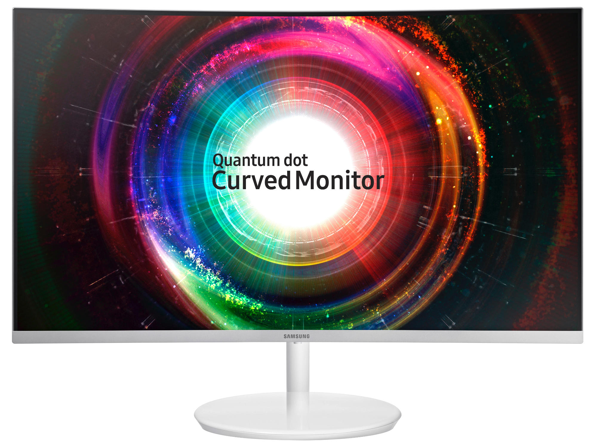 Monitor - Samsung LC27H711, 27", curvo, blanco, WQHD, QLED, 2560x1440, protección ocular