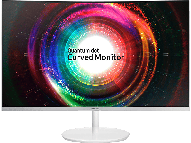 Monitor - Samsung LC27H711, 27", curvo, blanco, WQHD, QLED, 2560x1440, protección ocular