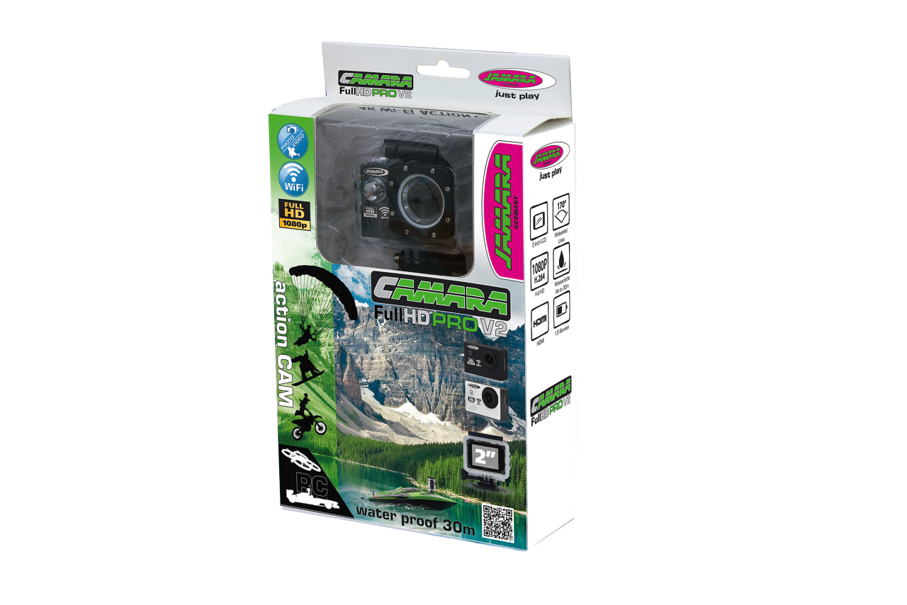 JAMARA Camara Full HD Pro Wifi V2 schwarz Kamera, Schwarz
